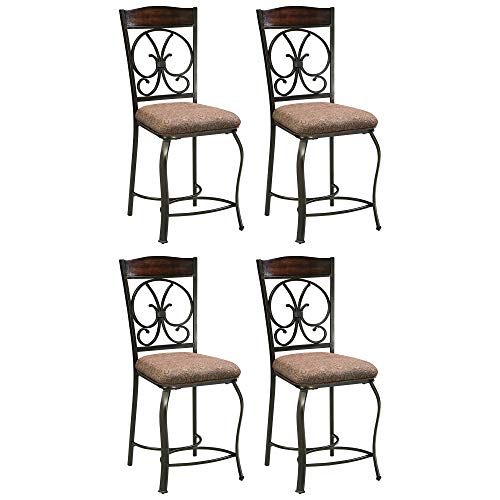 Signature Design by Ashley Glambrey Dining Room Table, Brown & Glambrey Counter Height Bar Stool, Brown