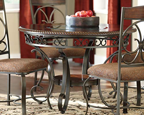 Signature Design by Ashley Glambrey Dining Room Table, Brown & Glambrey Counter Height Bar Stool, Brown