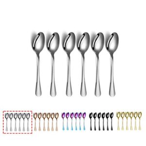 coffee spoons, kyraton 5.5" espresso spoons tea spoons, stainless steel small mini spoons, tiny spoon set for parties, wedding pack of 6