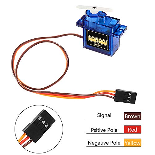 ALMOCN 8PCS SG90 9G Micro Servo Motor Kit Mini for RC Robot Arm Helicopter Airplane Car Boat Controls Project
