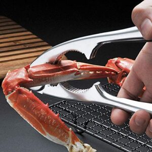 Ajmyonsp 8Pack Seafood Tools Set Crab Crackers Nut Cracker and Picks - 4 Crab Leg Forks 2 Stainless Steel Lobster Crackers 2 Shellfish Sheller Knife & Dishwasher Safe