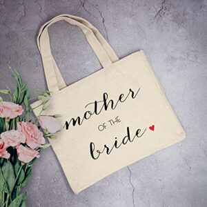 Prazoli Mother of The Bride Tote Bag - Mother of the Bride Gifts , Bridal & Bachelorette Gifts for Bride Mother , Mother Gifts for Wedding Day Bag , Reusable Bags Wedding , Mrs Bag & Bride Beach Bag