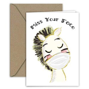 Paper Frenzy Masked Animals Quarantine Notes for Social Distancing Greeting Cards - 5 Different Designs (5 Cards per Design - 25 Total Cards)