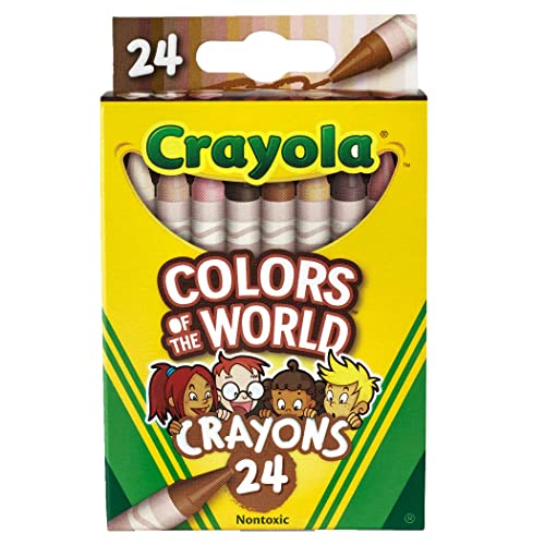 Crayola Crayons 24 Count, Colors of The World, Skin Tone Crayons, 24 New Crayon Colors