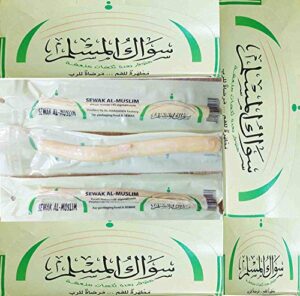 bonballoon sewak siwak meswak miswak sticks stick al muslim natural herbal toothbrush vacuum sealed arak peelu natural flavored brush tooth toothbrush 100% organic (three (3) toothstick)