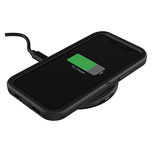 OtterBox iPhone 12 and 12 Pro Defender Series Case - Single Unit Ships in Polybag, Ideal for Business Customers - BLACK, rugged & durable, with port protection, includes holster clip kickstand