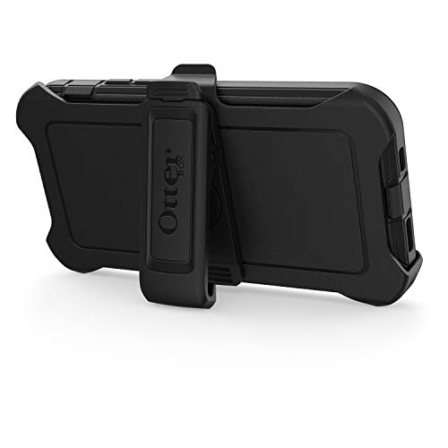 OtterBox iPhone 12 and 12 Pro Defender Series Case - Single Unit Ships in Polybag, Ideal for Business Customers - BLACK, rugged & durable, with port protection, includes holster clip kickstand