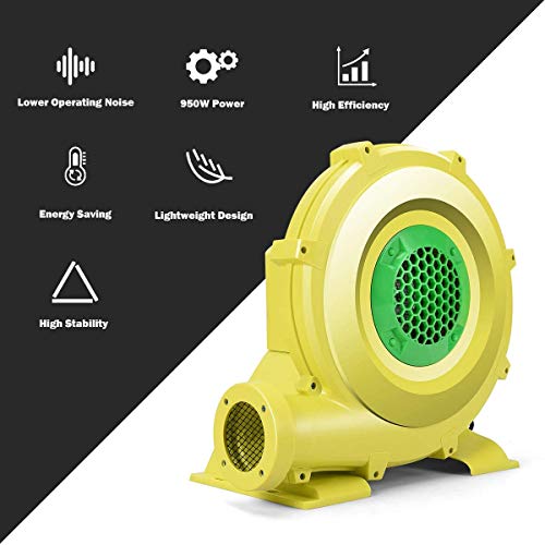 ReunionG 735W Air Blower, Pump Fan for Inflatable Bouncer, Bounce House and Bouncy Castle, Compact and Energy Efficient Commercial Blower (735W 1.0HP)