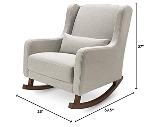 Babyletto Kai Rocker in Performance Grey Eco-Twill, Water Repellent & Stain Resistant, Greenguard Gold and CertiPUR-US Certified