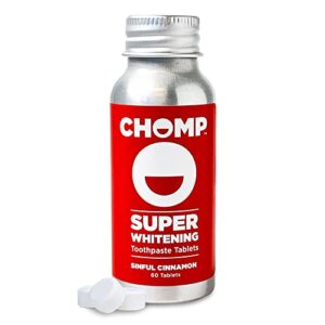 chomp toothpaste tablets cinnamon, whitening 60 count