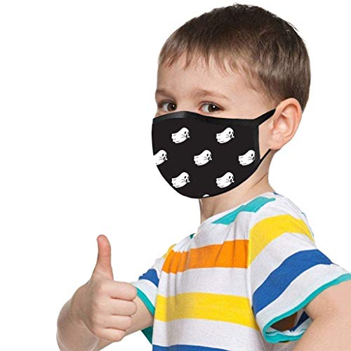 5/10PCS Fashion Halloween Classic Pattern Face Bandanas Washable Reusable Facewear for Kids Boy Girl (5PC,c)