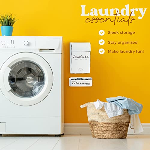 Magnetic Lint Bin Laundry Room Trash Can Farmhouse Decor Home Laundry Room Organization Storage Pods Holder Dryer Sheets Holder Dryer Vent Cleaner Laundry Room Decor Wall Mounted Washing Machine