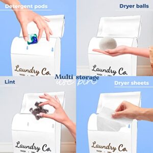 Magnetic Lint Bin Laundry Room Trash Can Farmhouse Decor Home Laundry Room Organization Storage Pods Holder Dryer Sheets Holder Dryer Vent Cleaner Laundry Room Decor Wall Mounted Washing Machine