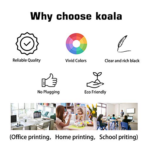 Koala Compatible Refilled Ink Bottle Replacement for 502 T502 Compatible with ET-2700 ET-2750 ET-2760 ET-3750 ST-2000 ST-3000 ST-4000 Printer Black, Cyan, Magenta, Yellow,4 Pack