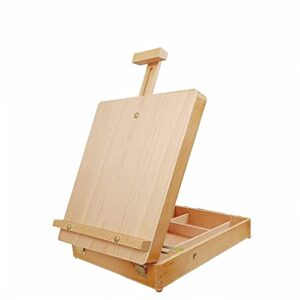 Louise Maelys Tabletop Easel Beechwood Art Easel for Painting Canvases Table Easel Stand for Painters Painting by Numbers, Students Beginners Artist Adults