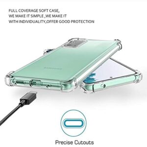 Osophter for Galaxy S20 FE 5G Case Clear Transparent Reinforced Corners TPU Shock-Absorption Flexible Cell Phone Cover for Samsung Galaxy S20 FE 5G(Clear)