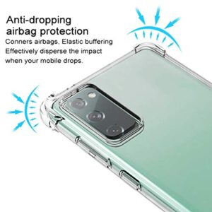 Osophter for Galaxy S20 FE 5G Case Clear Transparent Reinforced Corners TPU Shock-Absorption Flexible Cell Phone Cover for Samsung Galaxy S20 FE 5G(Clear)