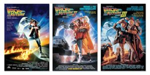 poster stop online back to the future i, ii & iii - movie poster set (regular styles) (size 24 x 36 each)