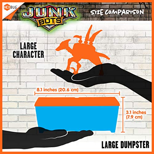 HEXBUG JUNKBOTS - Industrial Dumpster Assortment Kit - Surprise Toys in Every Box LOL with Boys and Girls - Alien Powered Toys for Kids - 50+ Pieces of Action Construction Figures - for Ages 5 and Up