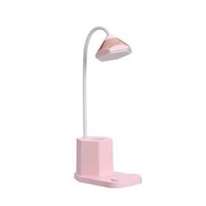 wyzdq multifunctional usb charging double touch student desktop pen holder desk lamp led soft night light 7-color atmosphere light night light,pink