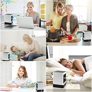 Portable Air Conditioner,desktop air conditioner,mini portable air conditioner,portable air conditioner fan,USB 3 Speeds small portable air conditioner for small room,Office,Home,Dorm (Golden)
