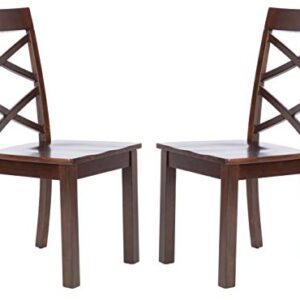 Safavieh Home Collection Ainslee Brown 18-inch Dining Chair (Set of 2)