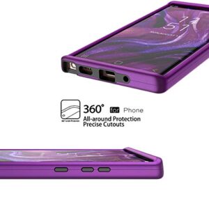 WeLoveCase for Galaxy Note 20 Ultra Case, Cover 3 in 1 Full Body Heavy Duty Protection Hybrid Shockproof TPU Bumper Protective Case for Samsung Galaxy Note 20 Ultra 6.9inch Purple