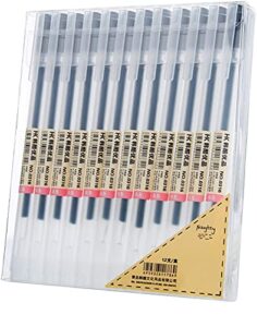xsg black gel pens[0.5mm]，extra fine point pens ballpoint pens for japanese office school stationery supply 12 packs
