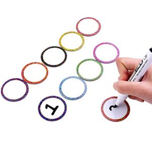 URATOT 50 Pieces Magnetic Dry Erase Labels Flexible Whiteboard Magnets Labels Magnetic Name Tag Plates for Home, Office, Classroom Whiteboards Refrigerator Crafts, 10 Colors