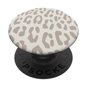leopard print cream cheetah design for women boys girl white popsockets swappable popgrip