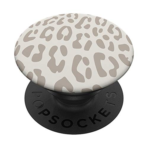 Leopard print cream cheetah design for women boys girl white PopSockets Swappable PopGrip