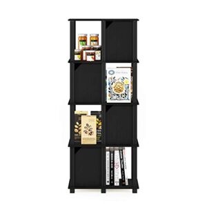 Furinno Brahms Storage Shelf, 5-Tier, Black Oak/Black