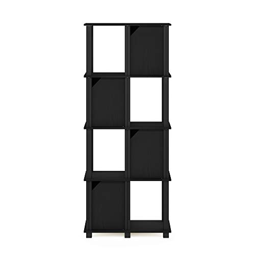 Furinno Brahms Storage Shelf, 5-Tier, Black Oak/Black