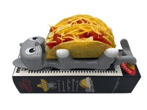 kids kitty cat taco holder - holds multiple tacos purr-fect for parties or taco tuesday with the family - fun novelty taco shell stand for children and adults (1)