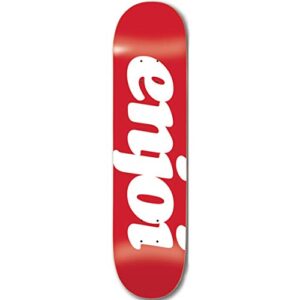 enjoi skateboard decks (7.75, flocked - red)