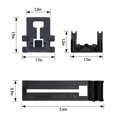 Upgraded W10546503 Upper Rack Adjuster & W10195840 Dishwasher Top Rack Adjuster & W10195839 Rack Adjuster & W10250160 Arm Clip-Lock (8pcs) Replacement for Whirlpool Dishwasher