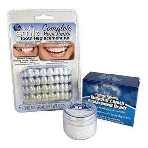 Complete Your Smile Tooth Replacement Kit DELUXE PACK - Includes Patented Complete Your Smile Tooth Replacement Kit and Jar of Instant Smile Replacement Beads