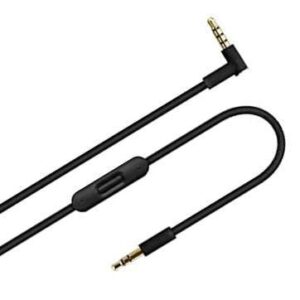 Audio Aux Cable Cord Wire with Inline Microphone and Control for Beats by Dr Dre Headphones Solo Studio Pro Detox Wireless Mixr Executive Pill Sony Noise Cancelling & More (Black)