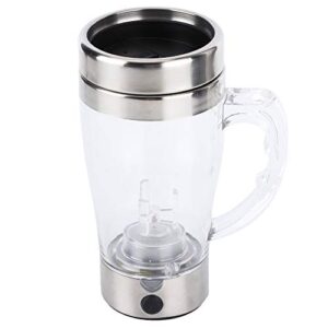 yosoo123 350ml automatic electric coffee self stirring cup, stainless steel mixing mug, for coffee, tea, hot chocolate milk