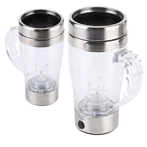 Yosoo123 350ml Automatic Electric Coffee Self Stirring Cup, Stainless Steel Mixing Mug, for Coffee, Tea, Hot Chocolate Milk