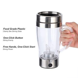 Yosoo123 350ml Automatic Electric Coffee Self Stirring Cup, Stainless Steel Mixing Mug, for Coffee, Tea, Hot Chocolate Milk