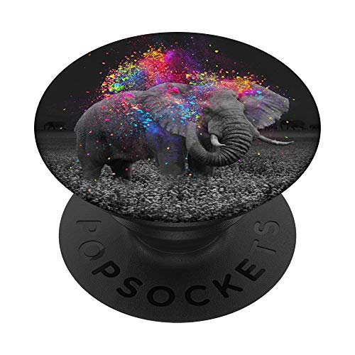 Elephant Colorful Wild animal Gift PopSockets PopGrip: Swappable Grip for Phones & Tablets