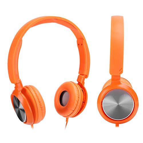 eboxer-1 3.5mm Port On Ear Gaming Headphone Portable Headset, Stereo Music Headset, Kids Headphones Gift for Kids PC Lartop Phone(Orange)