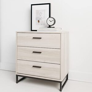 Signature Design by Ashley Socalle Modern Industrial 3 Drawer Chest of Drawers, Natural Beige