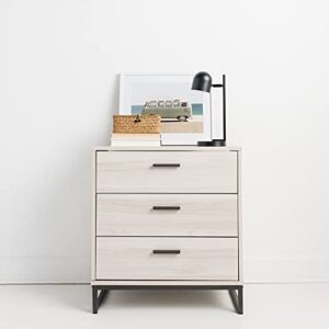 Signature Design by Ashley Socalle Modern Industrial 3 Drawer Chest of Drawers, Natural Beige