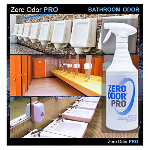 Zero Odor –Professional Odor Eliminator Bundle- Eliminate Extreme Air & Surface Odor– Patented Molecular Technology Best for Strong, persistent odor- Smell Great Again, 32oz & 128oz Refill