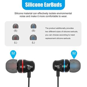 AMVR Noise Isolating Earbuds Earphones Custom Made Only for Oculus Quest 1 VR Headset, with 3D 360 Degree Sound in-Ear Headphones and Earphone Silicone Holders ( 1 Pair )