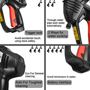 Teccop 40V High Pressure Washer MAX 507 PSI Cordless Portable Power Washer 2x40V Batteries 2000 mAH Lithium Battery Powered (2 Batteries)