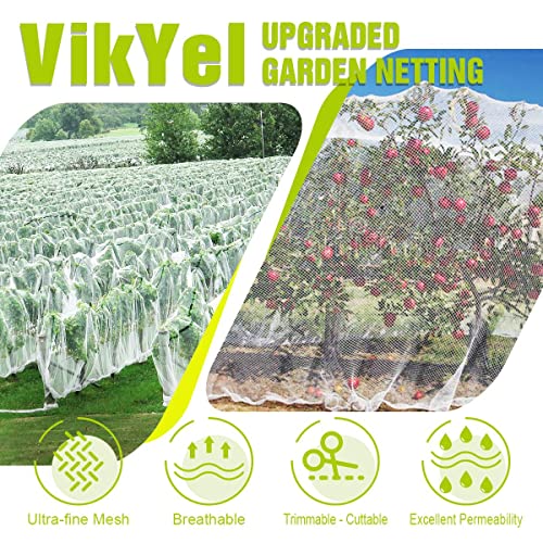 Garden Netting, Ultra Fine Garden Mesh Netting 10x33Ft Greenhouse Protection Net, Reusable Plant Covers for Protect Vegetables Fruits Plant Flower Crop Screen Barrier Net Row Covers