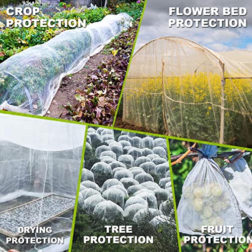 Garden Netting, Ultra Fine Garden Mesh Netting 10x33Ft Greenhouse Protection Net, Reusable Plant Covers for Protect Vegetables Fruits Plant Flower Crop Screen Barrier Net Row Covers